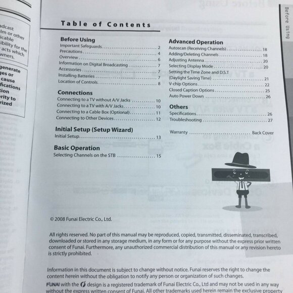 Maagnavox Owners Manual TB100MW9 DTV Digital Analog Converter Box Instructions u - Picture 4 of 5